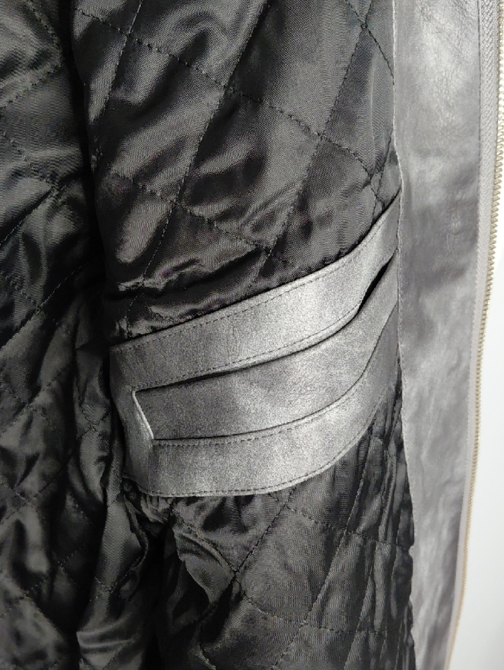 Racing Graphic Leather Jacket - Black & Cream - Picture 8 of 11